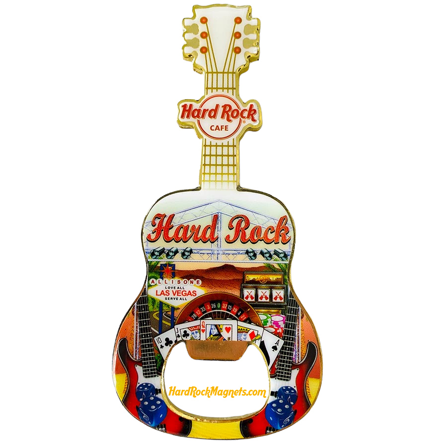 Hard Rock Cafe Las Vegas (The Strip) V+ Bottle Opener Magnet No. 4 (V17 version)