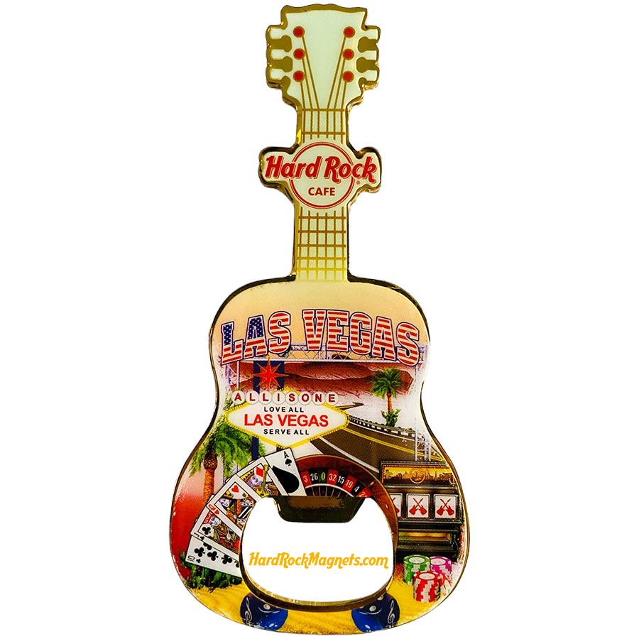 Hard Rock Cafe Las Vegas (The Strip) V+ Bottle Opener Magnet No. 6 (V20 version)