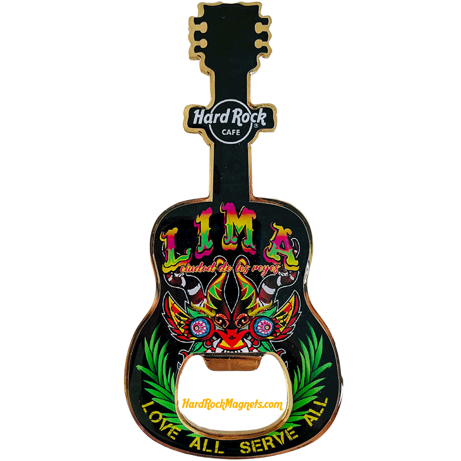 Hard Rock Cafe Lima V+ Bottle Opener Magnet No. 6