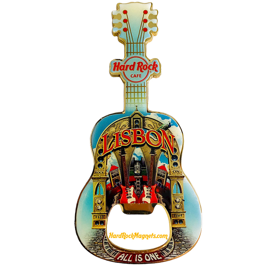 Hard Rock Cafe Lisbon V+ Bottle Opener Magnet No. 1 (V11 version)