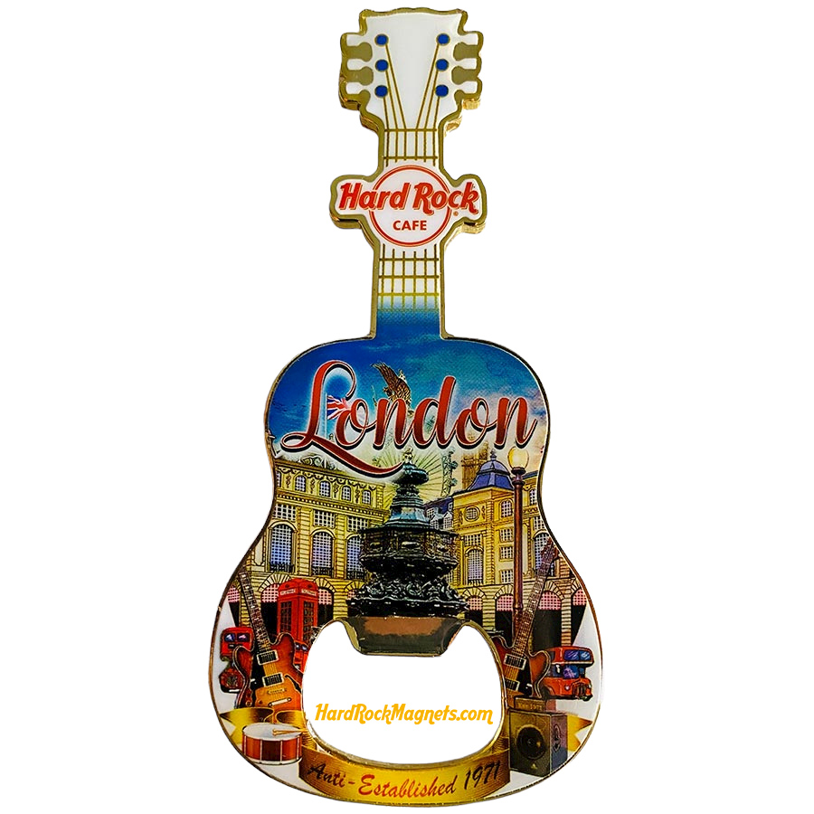 Hard Rock Cafe London V+ Bottle Opener Magnet No. 4