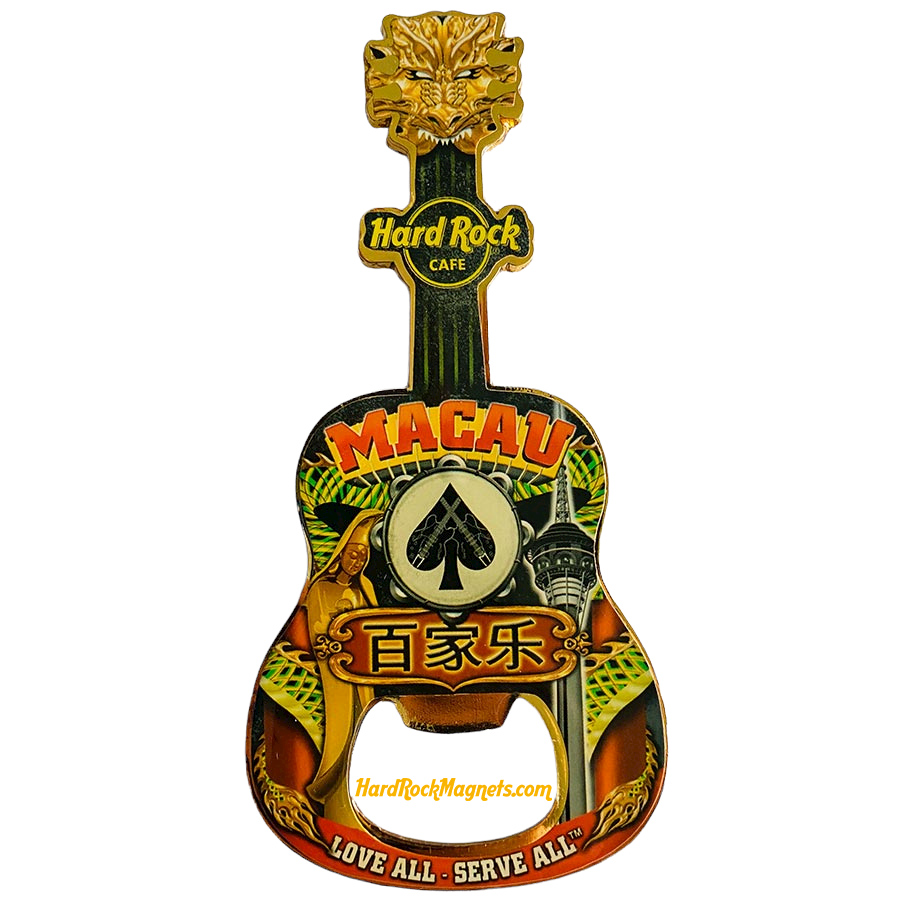 Hard Rock Cafe Macau V+ Bottle Opener Magnet No. 1