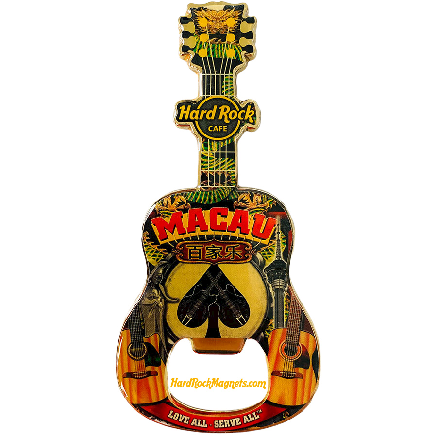 Hard Rock Cafe Macau V+ Bottle Opener Magnet No. 2