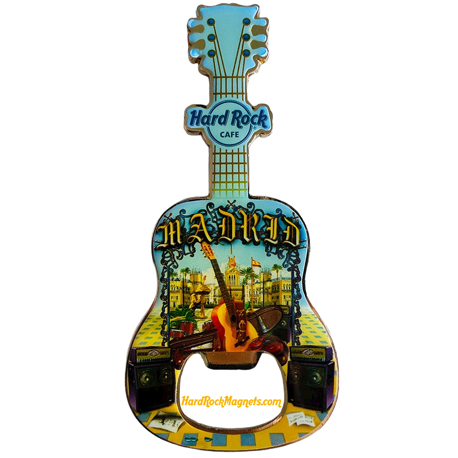 Hard Rock Cafe Madrid V+ Bottle Opener Magnet No. 1 (V11 version)