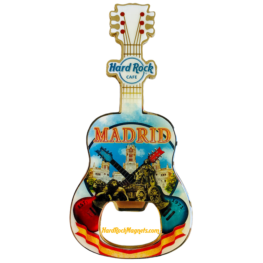 Hard Rock Cafe Madrid V+ Bottle Opener Magnet No. 2 (V14 version)