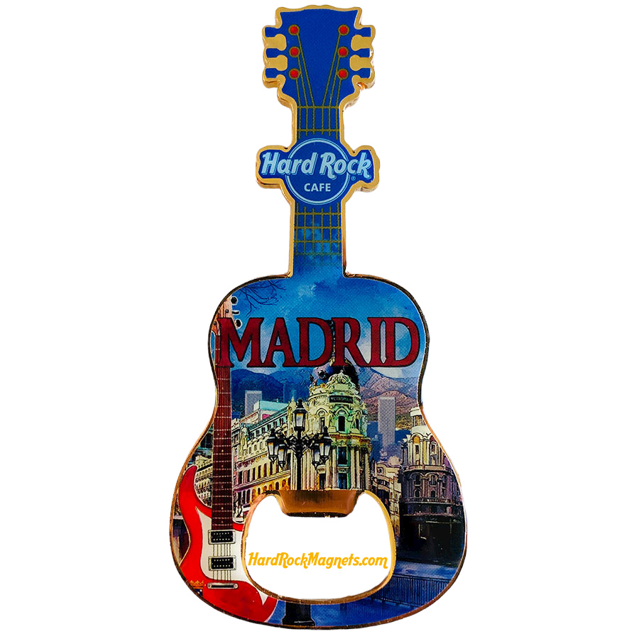 Hard Rock Cafe Madrid V+ Bottle Opener Magnet No. 3 (V16 version)