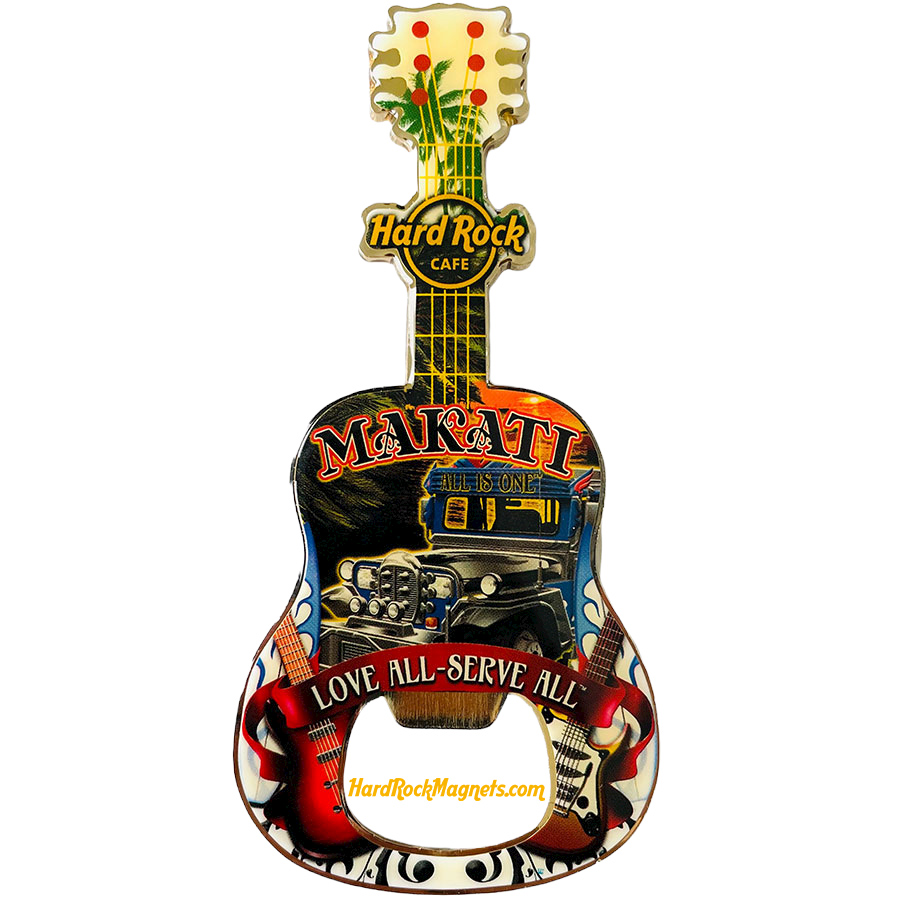 Hard Rock Cafe Makati V+ Bottle Opener Magnet No. 3