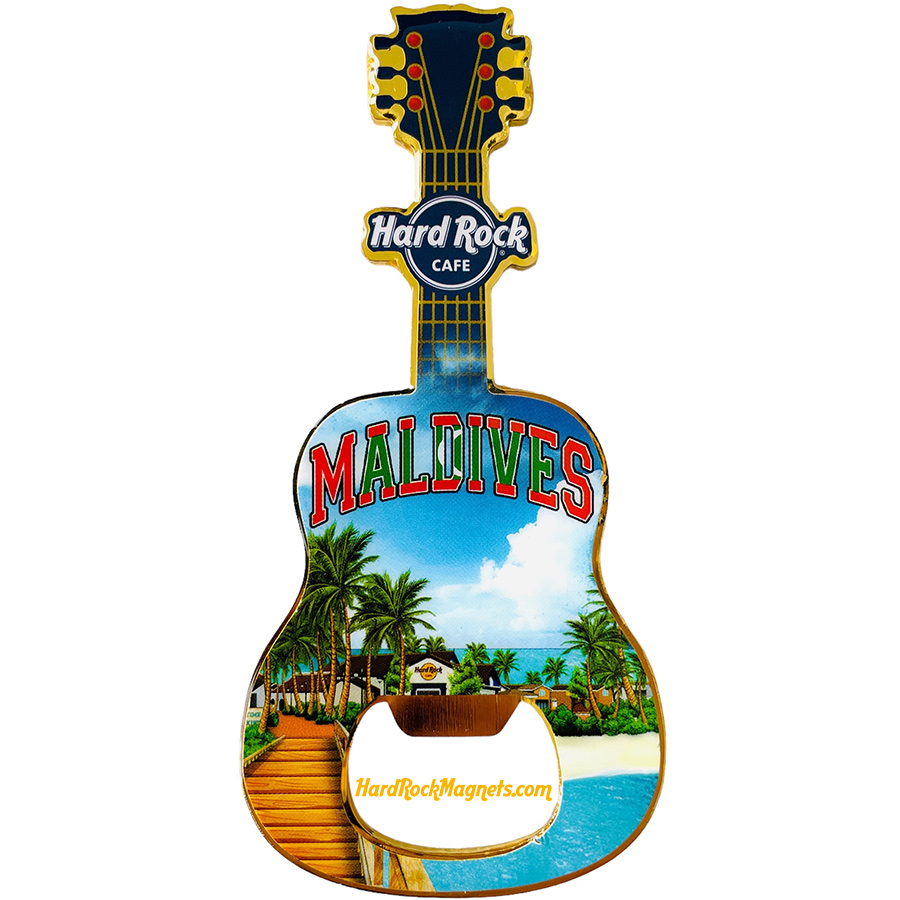 Hard Rock Cafe Maldives V+ Bottle Opener Magnet No. 2 (V20 version)