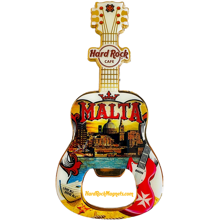 Hard Rock Cafe Malta V+ Bottle Opener Magnet No. 3