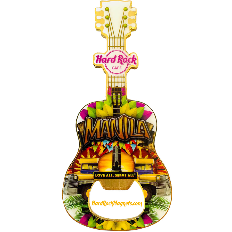 Hard Rock Cafe Manila V+ Bottle Opener Magnet No. 1