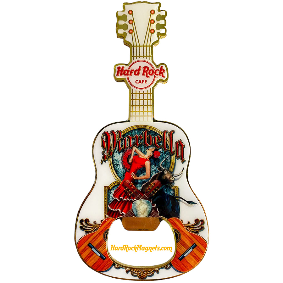 Hard Rock Cafe Marbella V+ Bottle Opener Magnet No. 2