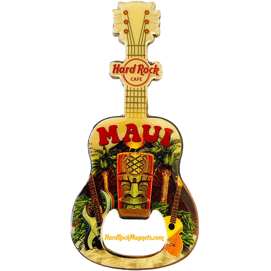 Hard Rock Cafe Maui V+ Bottle Opener Magnet No. 2