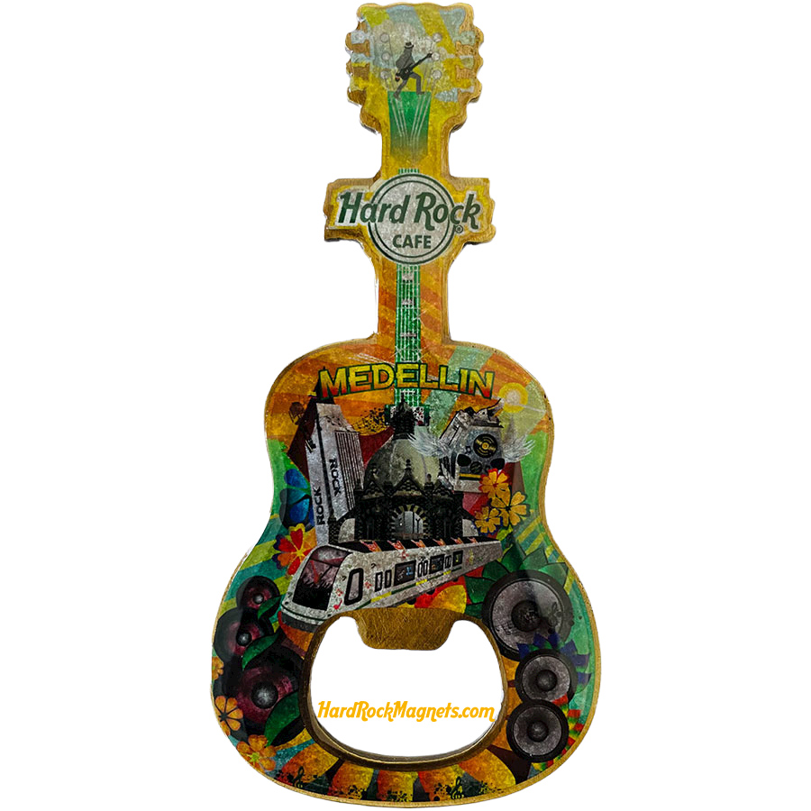 Hard Rock Cafe Medellin V+ Bottle Opener Magnet No. 3