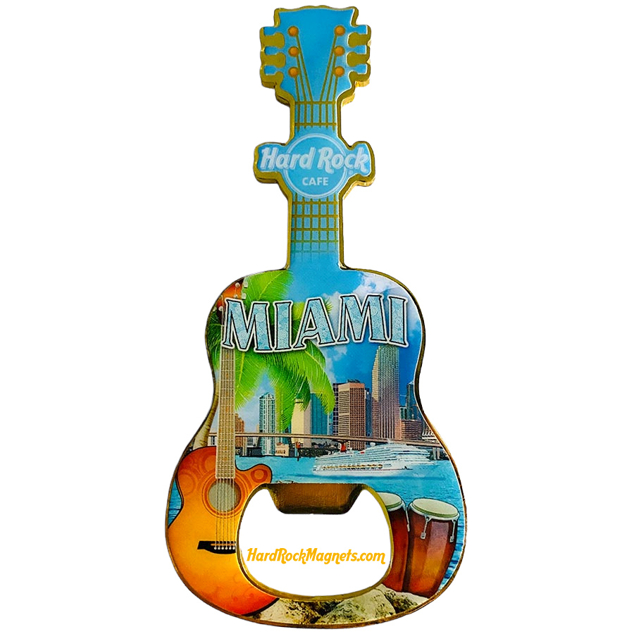 Hard Rock Cafe Miami V+ Bottle Opener Magnet No. 3