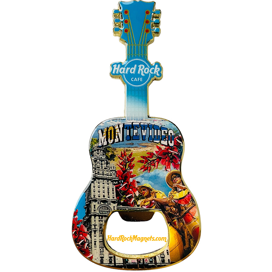 Hard Rock Cafe Montevideo V+ Bottle Opener Magnet No. 2 (V20 version)