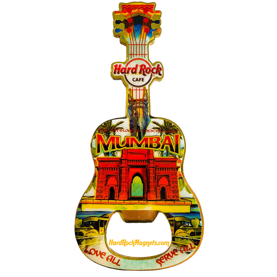 Hard Rock Cafe Mumbai V+ Bottle Opener Magnet No. 1