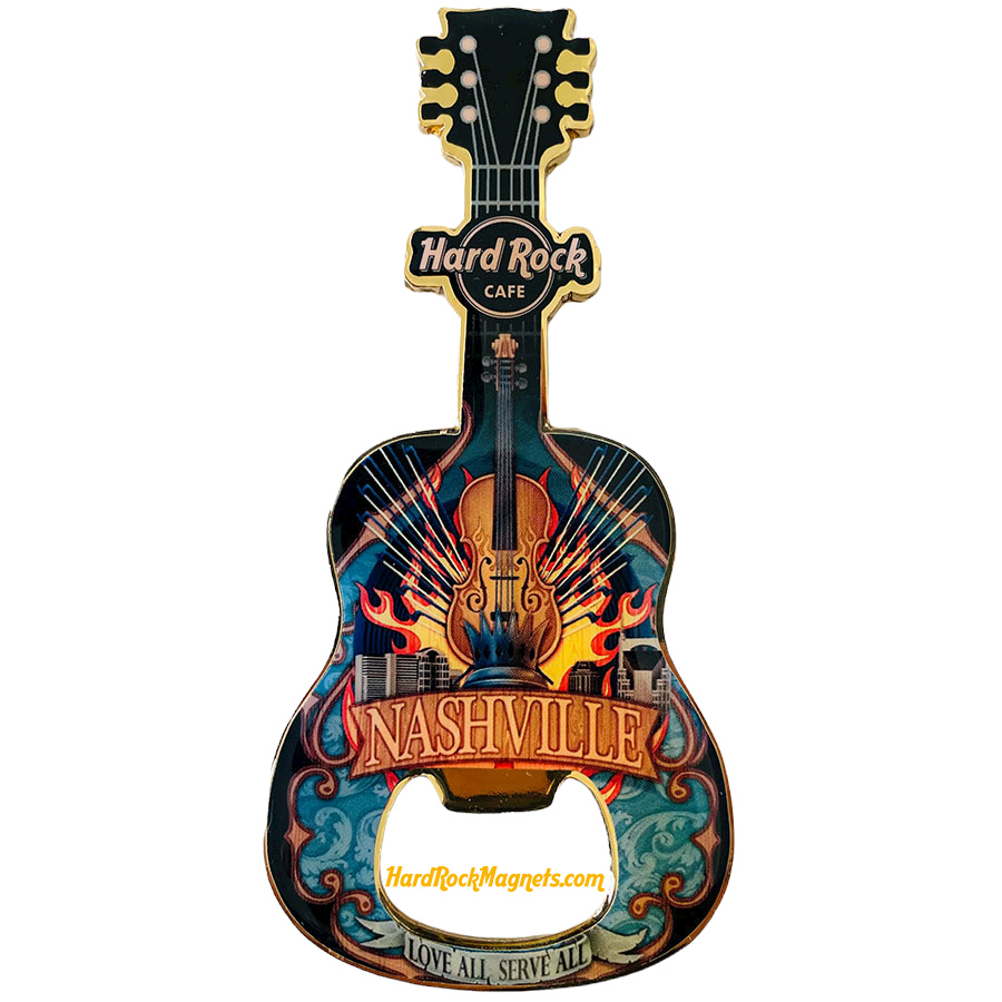 Hard Rock Cafe Nashville V+ Bottle Opener Magnet No. 1 (V8 version)