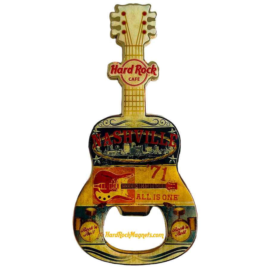 Hard Rock Cafe Nashville V+ Bottle Opener Magnet No. 2 (V13 version)