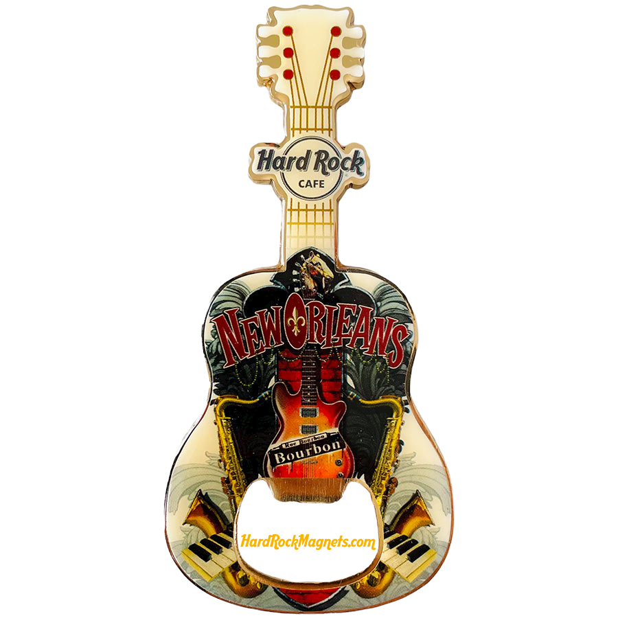 Hard Rock Cafe New Orleans V+ Bottle Opener Magnet No. 2 (V12 version)