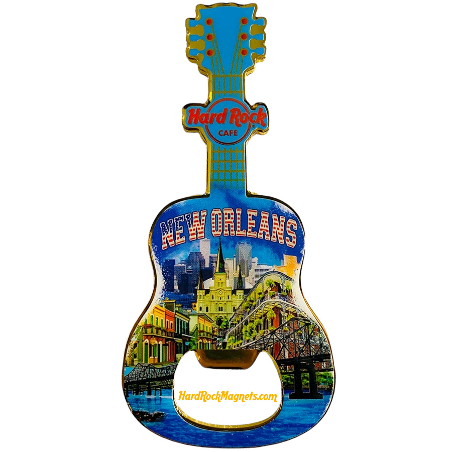 Hard Rock Cafe New Orleans V+ Bottle Opener Magnet No. 5 (V20 version)