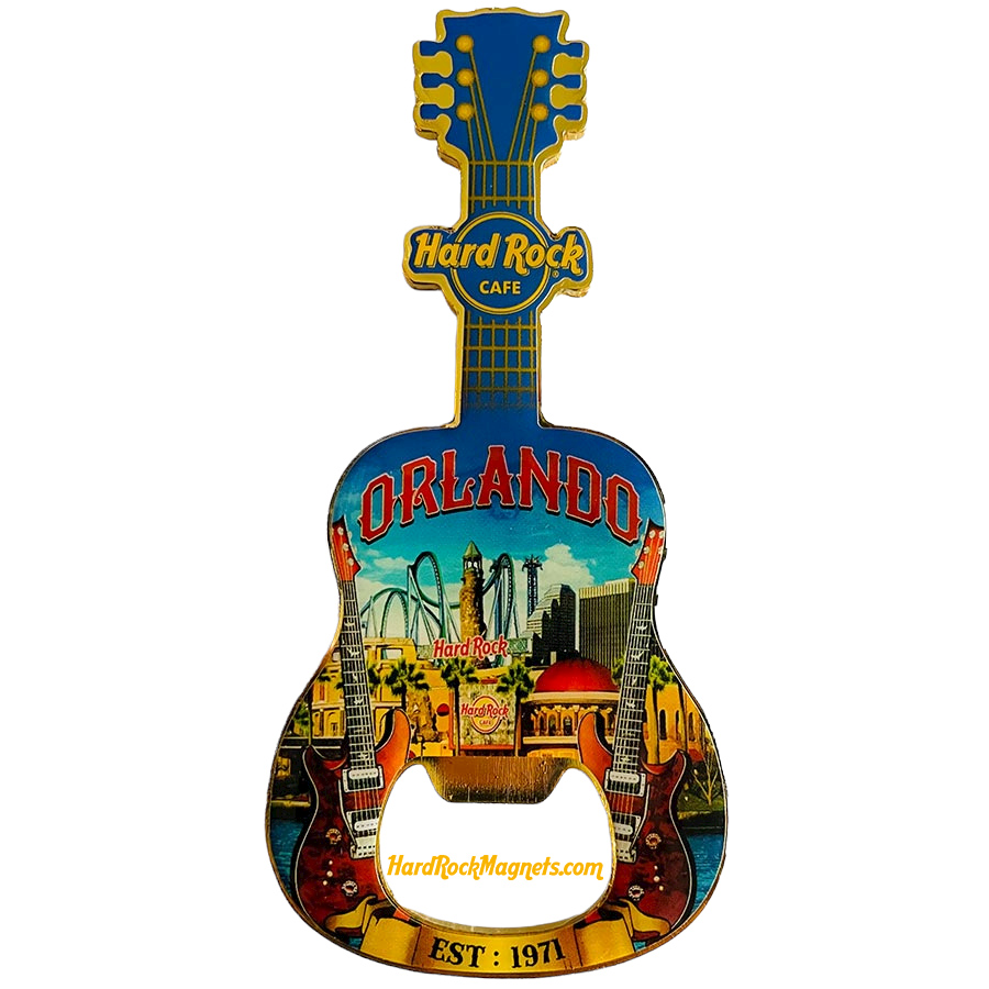 Hard Rock Cafe Orlando V+ Bottle Opener Magnet No. 5 (V17 version)