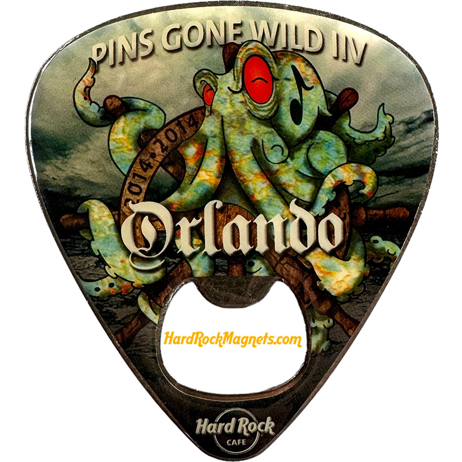 Hard Rock Cafe Orlando Guitar Pick Bottle Opener Magnet