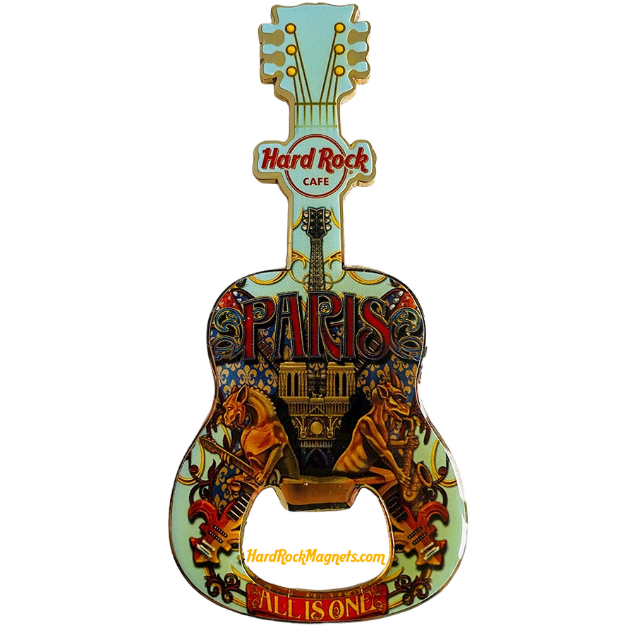 Hard Rock Cafe Paris V+ Bottle Opener Magnet No. 1