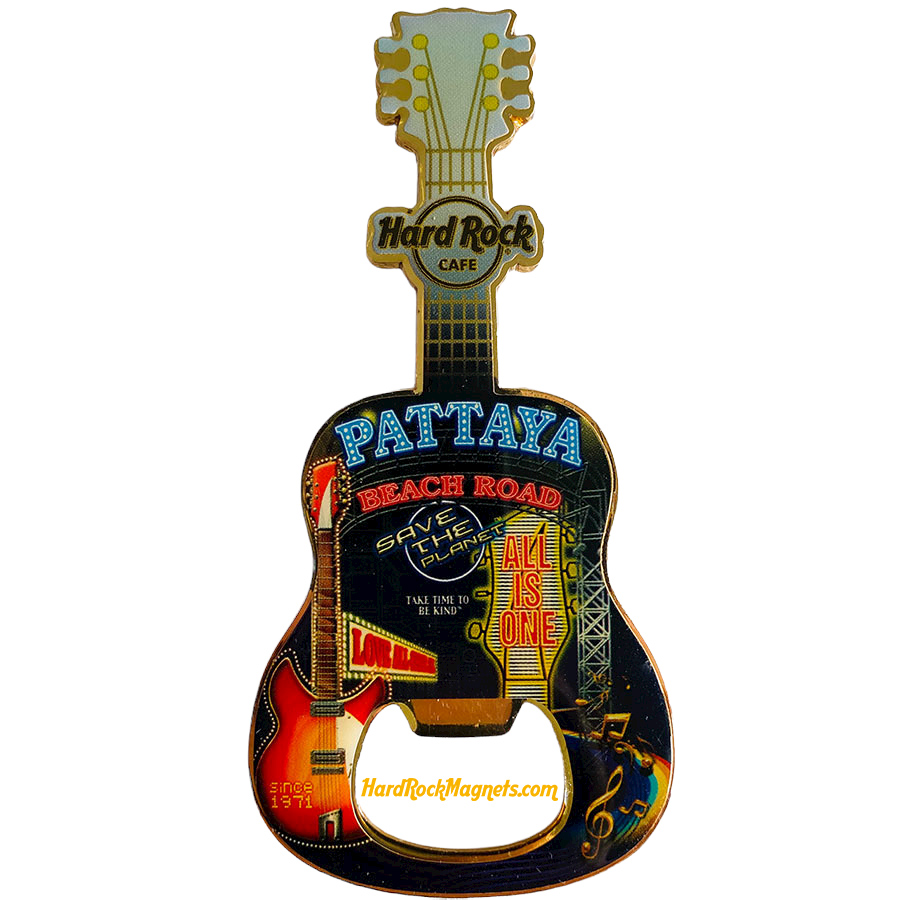 Hard Rock Cafe Pattaya V+ Bottle Opener Magnet No. 2