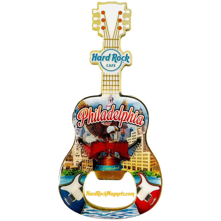 Hard Rock Cafe Philadelphia V+ Bottle Opener Magnet No. 4 (V17 version)