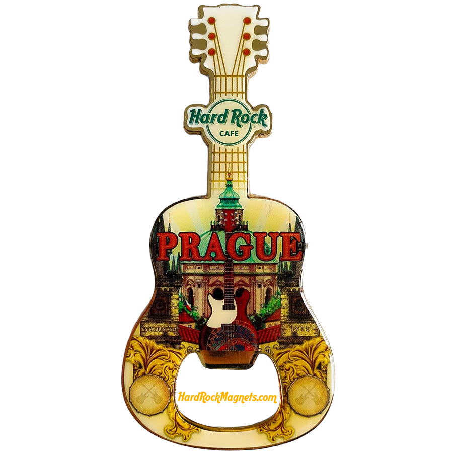 Hard Rock Cafe Prague V+ Bottle Opener Magnet No. 2 (V14 version)