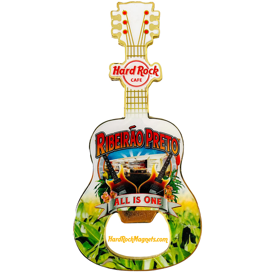 Hard Rock Cafe Ribeirão Preto V+ Bottle Opener Magnet No. 1