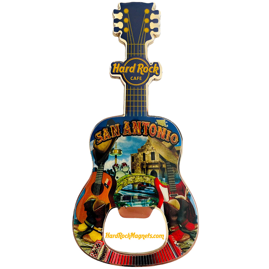 Hard Rock Cafe San Antonio V+ Bottle Opener Magnet No. 2 (V12 version)