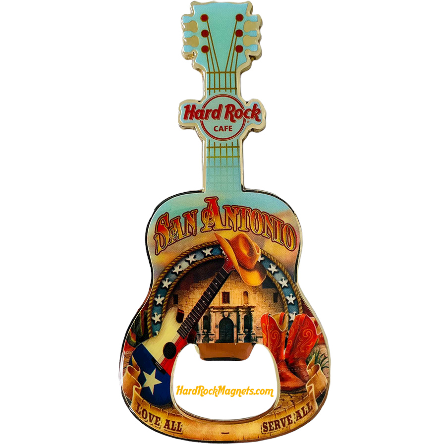 Hard Rock Cafe San Antonio V+ Bottle Opener Magnet No. 3 (V13 version)
