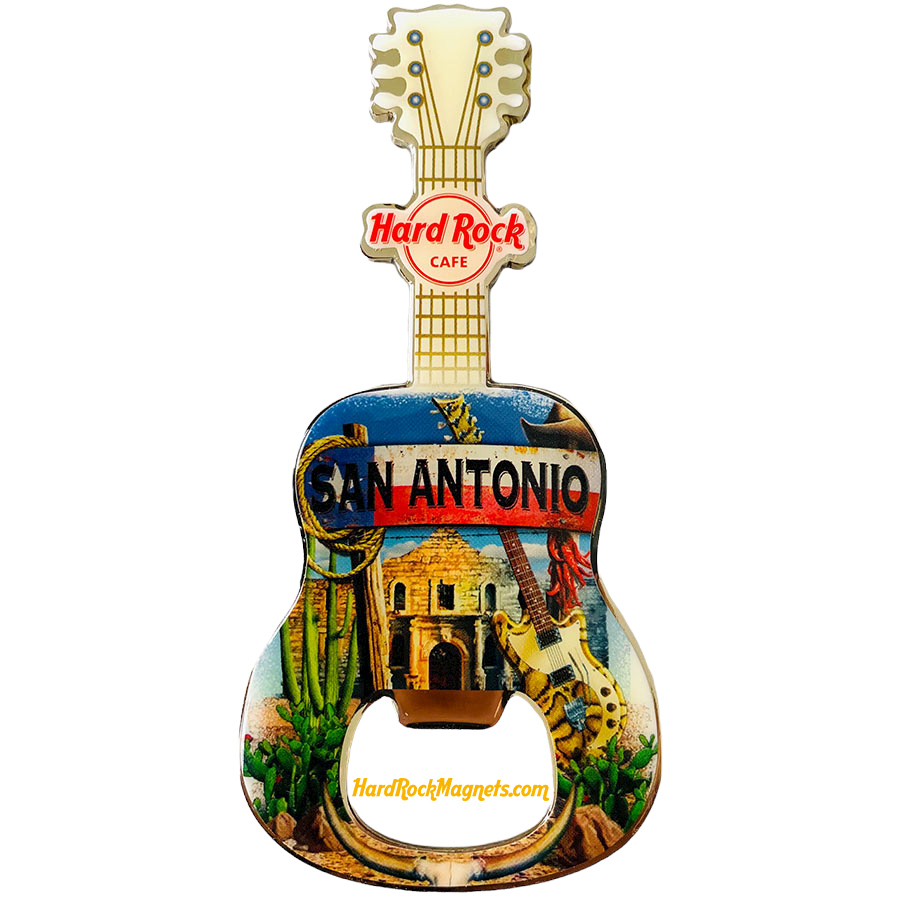 Hard Rock Cafe San Antonio V+ Bottle Opener Magnet No. 4 (V14 version)