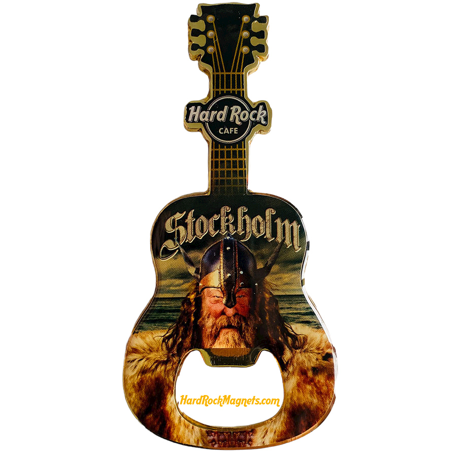 Hard Rock Cafe Stockholm V+ Bottle Opener Magnet No. 2