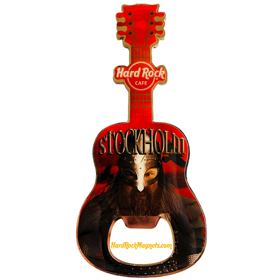 Hard Rock Cafe Stockholm V+ Bottle Opener Magnet No. 6