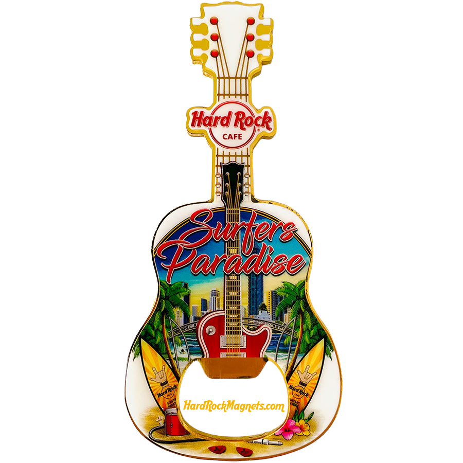 Hard Rock Cafe Surfers Paradise V+ Bottle Opener Magnet No. 3