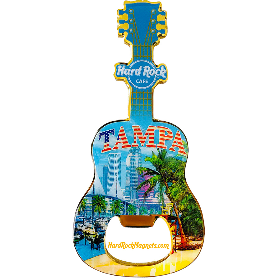Hard Rock Cafe Tampa V+ Bottle Opener Magnet No. 2 (V20 version)