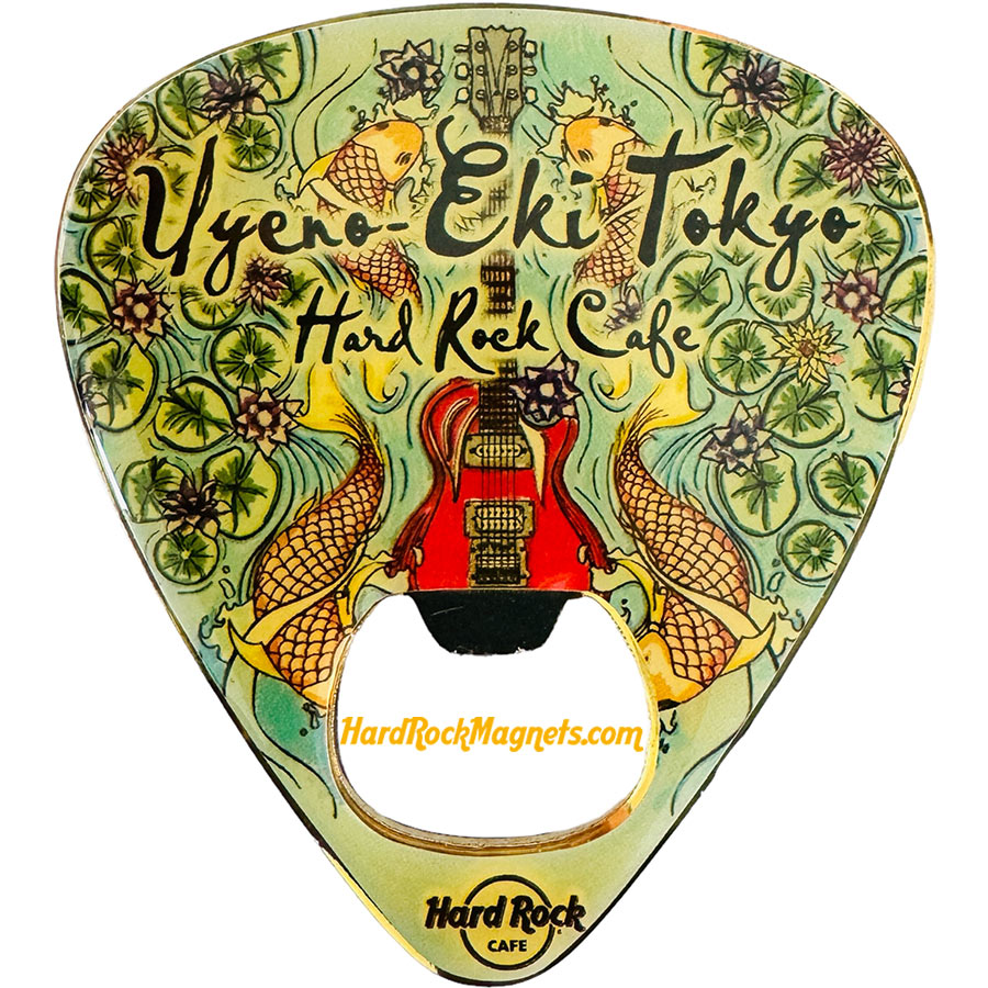 Hard Rock Cafe Tokyo Uyeno-Eki Guitar Pick Bottle Opener Magnet
