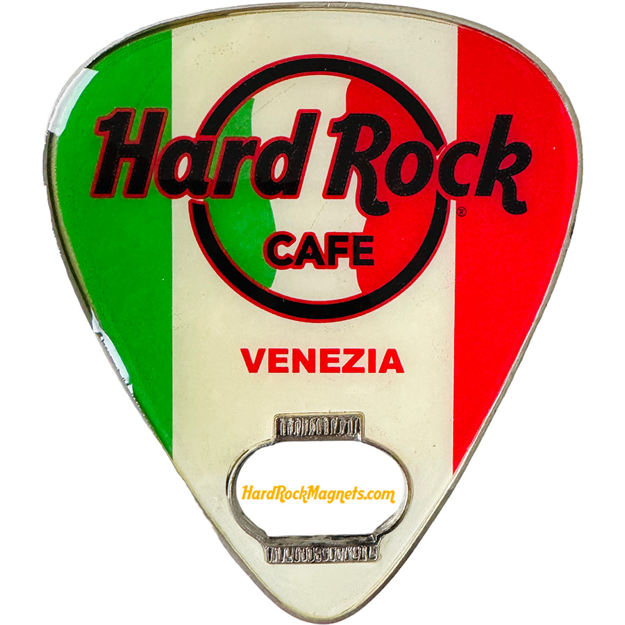 Hard Rock Cafe Venezia Guitar Pick Bottle Opener Magnet