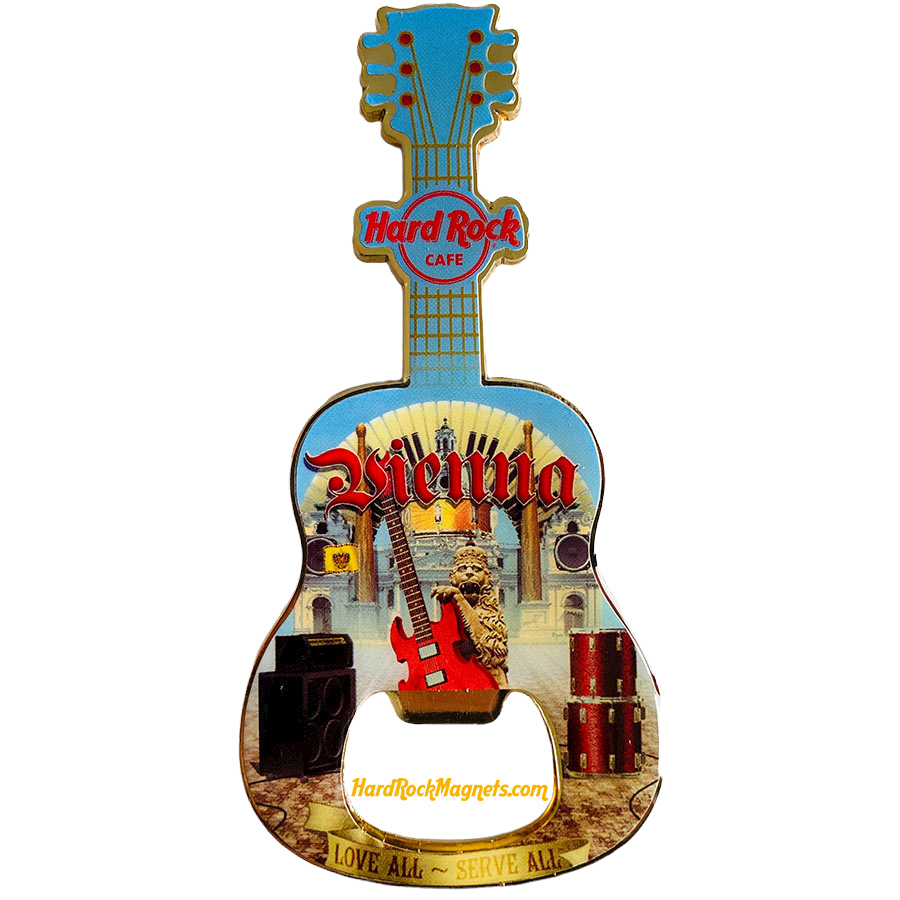 Hard Rock Cafe Vienna V+ Bottle Opener Magnet No. 1 (V14 version)