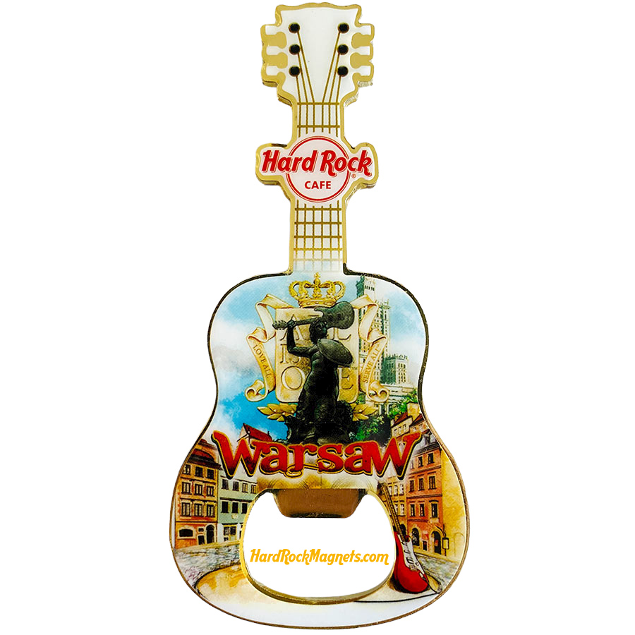 Hard Rock Cafe Warsaw V+ Bottle Opener Magnet No. 1