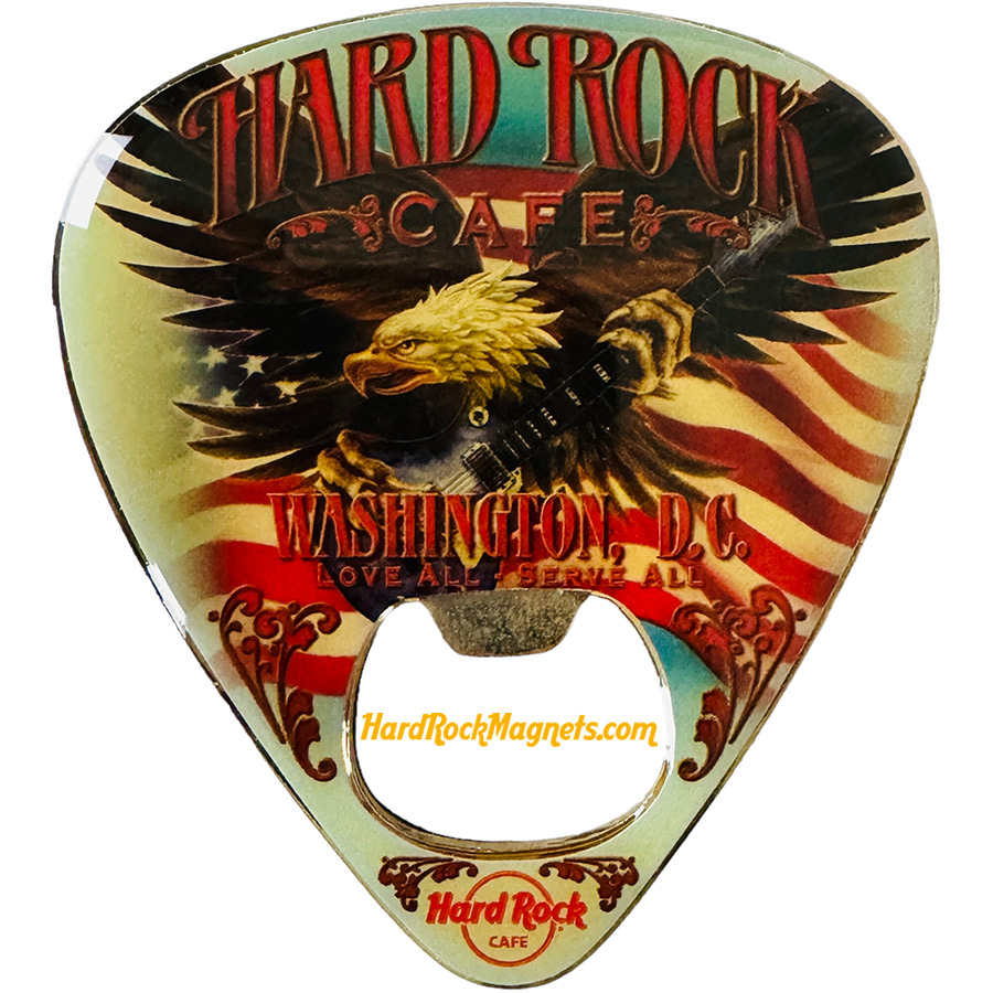 Hard Rock Cafe Washington D.C. Guitar Pick Bottle Opener Magnet