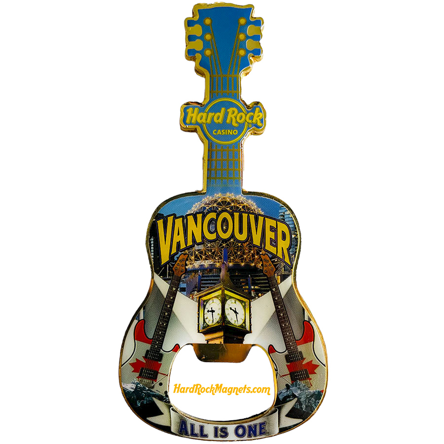 Hard Rock Casino Vancouver V+ Bottle Opener Magnet No. 1