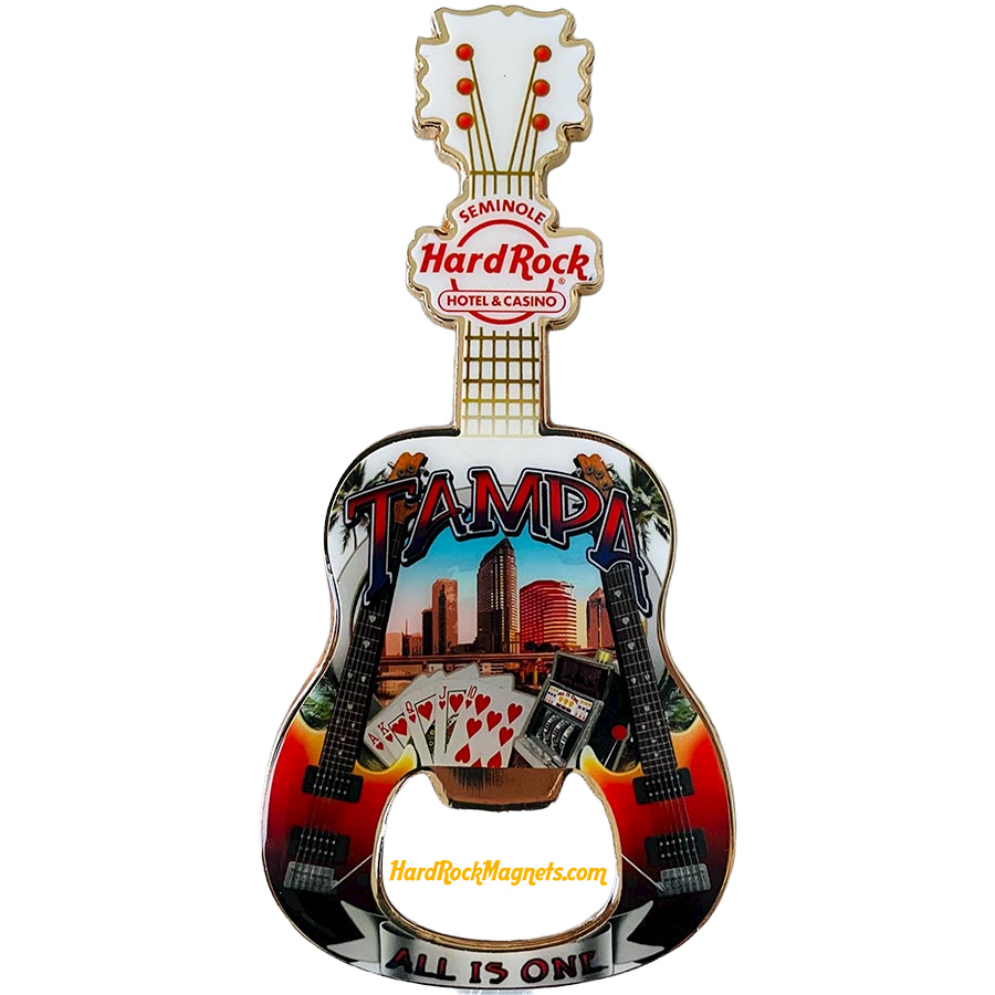 Hard Rock Hotel & Casino Tampa V+ Bottle Opener Magnet No. 1