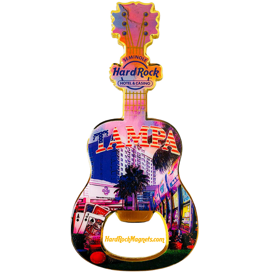 Hard Rock Hotel & Casino Tampa V+ Bottle Opener Magnet No. 2 (V20 version)