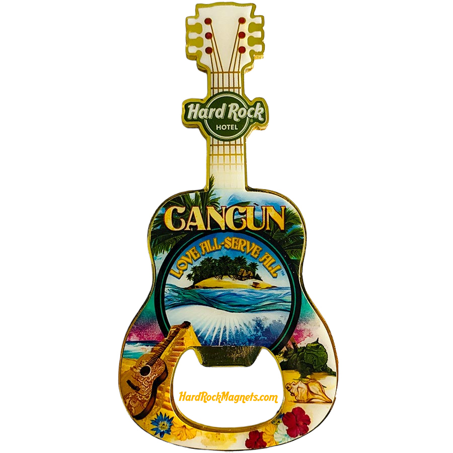 Hard Rock Hotel Cancun V+ Bottle Opener Magnet No. 1