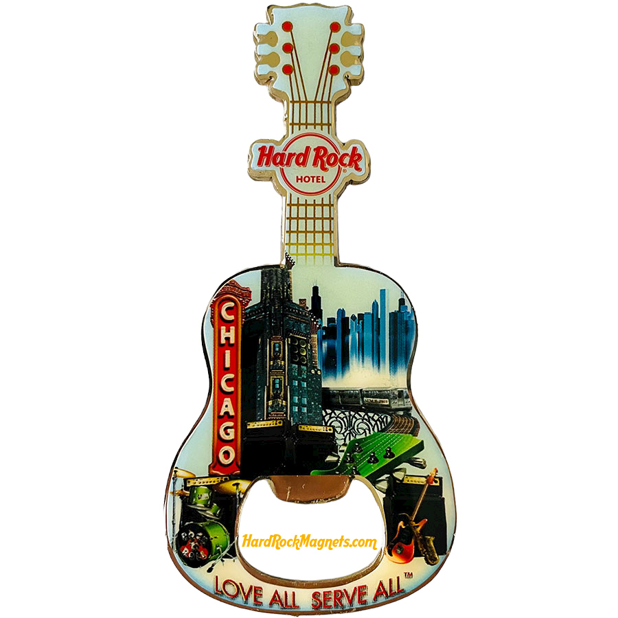 Hard Rock Hotel Chicago V+ Bottle Opener Magnet No. 2 (V11 version)