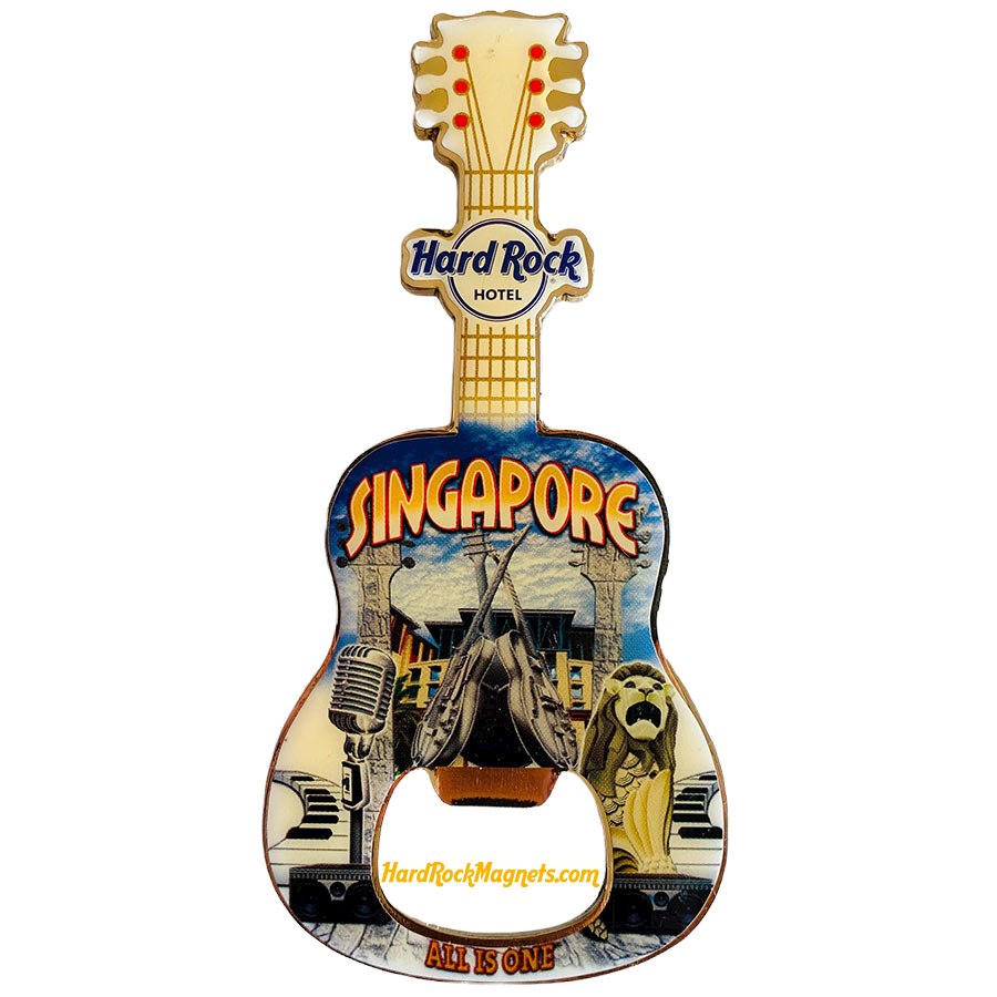 Hard Rock Hotel Singapore V+ Bottle Opener Magnet No. 2
