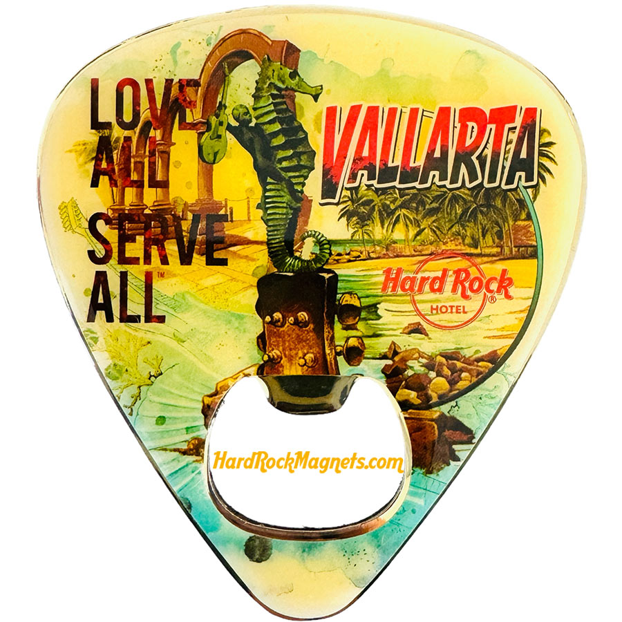 Hard Rock Hotel Vallarta Guitar Pick Bottle Opener Magnet